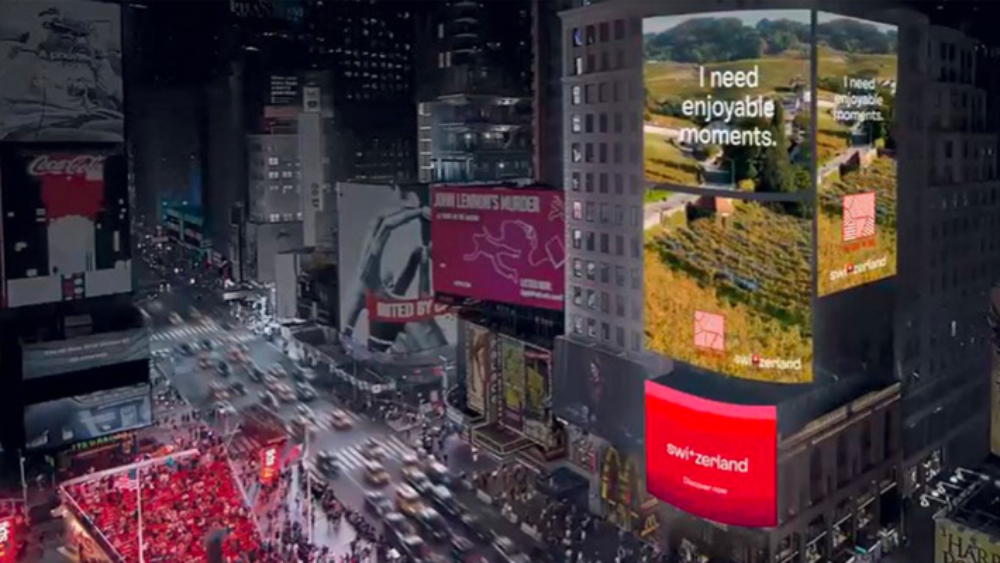 Vignobles jura trois lacs à Times Square