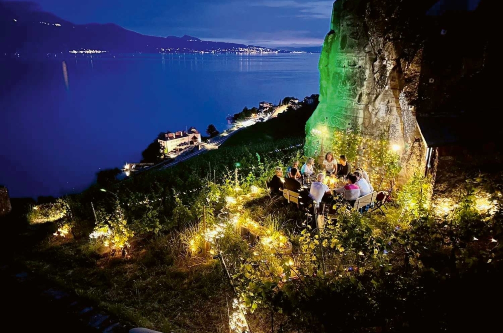 Dégustation sous les étoiles dans le Lavaux.