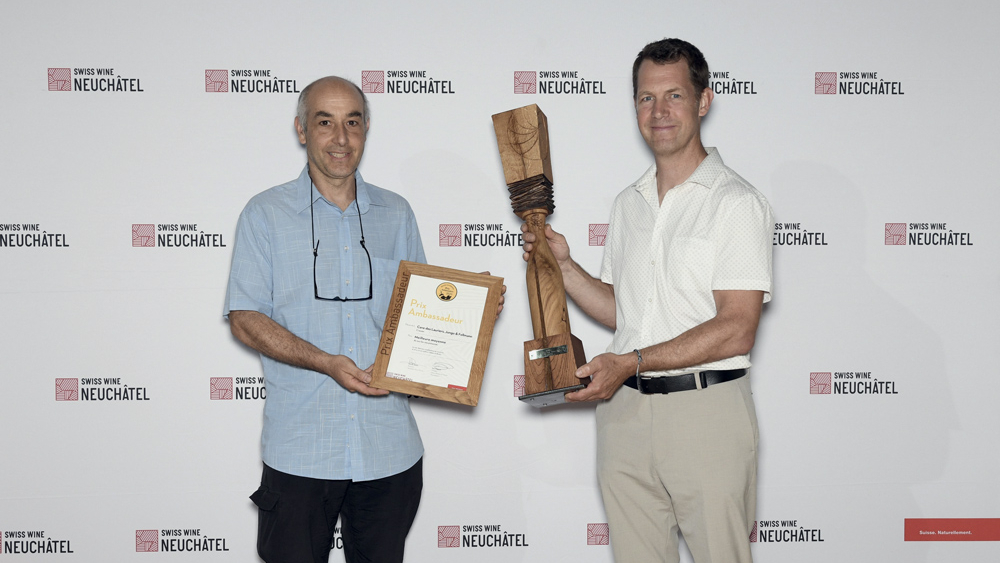 Jean‑Marc Jungo, Cave des Lauriers et Roger Maeder, le créateur du Trophée de l’Ambassadeur.